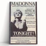 Madonna 1987 Who's That Girl Tour Poster - Retro Pop Wall Art