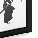 Woman with an Umbrella Realism Art Print - Monochrome Canvas Decor