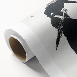 Woman with an Umbrella Realism Art Print - Monochrome Canvas Decor