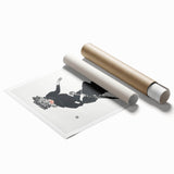 Woman with an Umbrella Realism Art Print - Monochrome Canvas Decor