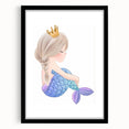 Princess Mermaid Girls Room Wall Art – Kids Room Art Print