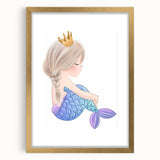 Princess Mermaid Girls Room Wall Art – Kids Room Art Print