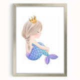 Princess Mermaid Girls Room Wall Art – Kids Room Art Print