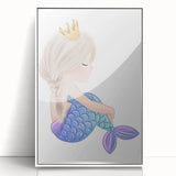 Princess Mermaid Girls Room Wall Art – Kids Room Art Print