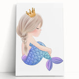 Princess Mermaid Girls Room Wall Art – Kids Room Art Print