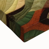 Black and white landscape art painting on large stretched canvas depicting a serene forest in autumn.