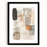 Framed Dining Room Prints - Neutral Abstract Canvas Art