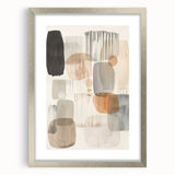 Framed Dining Room Prints - Neutral Abstract Canvas Art