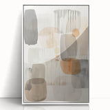 Framed Dining Room Prints - Neutral Abstract Canvas Art