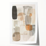 Framed Dining Room Prints - Neutral Abstract Canvas Art