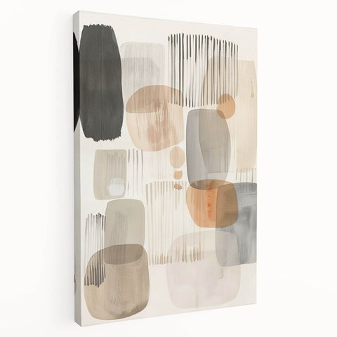 Framed Dining Room Prints - Neutral Abstract Canvas Art