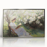 Framed abstract figurative artwork in silver acrylic, showcasing vibrant colors and dynamic shapes, perfect for modern interior decor. Ideal for art enthusiasts.