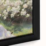 Close-up of an abstract figurative framed canvas artwork showcasing vibrant colors and intricate patterns, perfect for modern home decor and artistic expression.