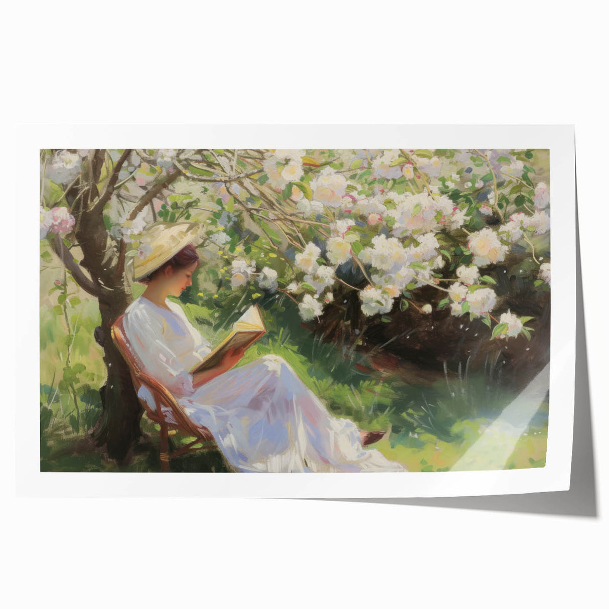 Abstract figurative art print showcasing vibrant colors and dynamic shapes, rolled and ready for display in a durable cardboard tube, perfect for modern decor.