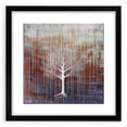 Abstract floral frame art with a black mat, showcasing vibrant colors and intricate designs, perfect for modern home decor and enhancing interior spaces.