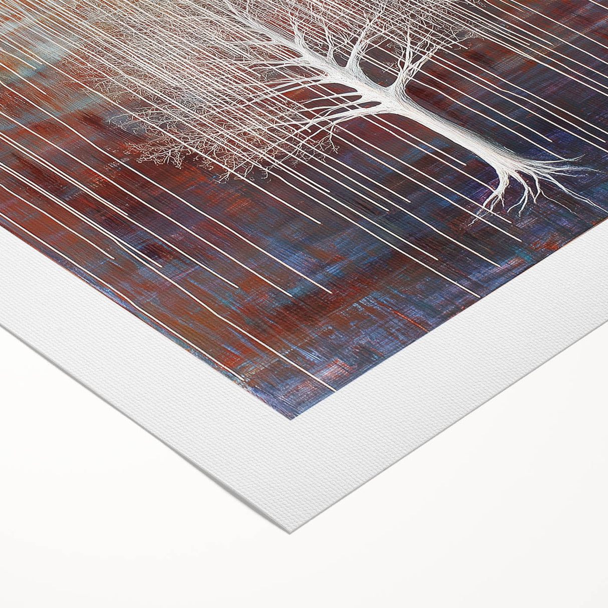 Vibrant abstract floral design on rolled canvas, showcasing intricate patterns in soft pastels and bold colors, perfect for modern home decor or artistic displays.