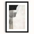 Abstract minimalist wall art featuring soft pastel colors in a sleek frame with a white mat, perfect for modern home decor and enhancing interior aesthetics.