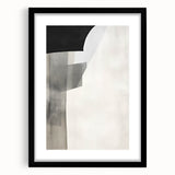 Abstract minimalist wall art featuring soft pastel colors in a sleek frame with a white mat, perfect for modern home decor and enhancing interior aesthetics.