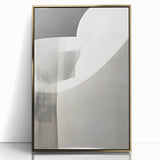 Framed abstract minimalist wall art featuring a gold-acrylic design, showcasing modern elegance and sophistication, perfect for contemporary home decor.