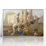 Baroque Ancient Ruins Scene: Classic Art Print with Historical Drama