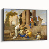 Baroque Ancient Ruins Scene: Classic Art Print with Historical Drama