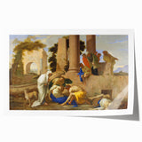 Baroque Ancient Ruins Scene: Classic Art Print with Historical Drama