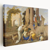 Baroque Ancient Ruins Scene: Classic Art Print with Historical Drama
