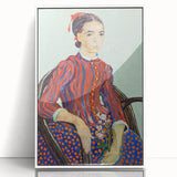 Impressionism Portrait Wall Art - La Mousmé by Van Gogh, Vibrant Print