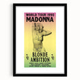 Madonna 1990 Blonde Ambition World Tour Poster - Retro Pop Art