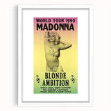 Madonna 1990 Blonde Ambition World Tour Poster - Retro Pop Art