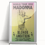 Madonna 1990 Blonde Ambition World Tour Poster - Retro Pop Art