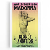 Madonna 1990 Blonde Ambition World Tour Poster - Retro Pop Art