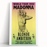 Madonna 1990 Blonde Ambition World Tour Poster - Retro Pop Art