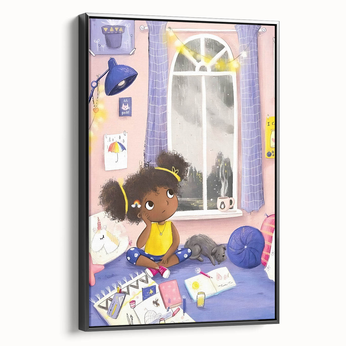 Girls Room Wall Art - Cozy Dreamy Kids Room Print - Nursery Wall Art