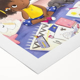 Girls Room Wall Art - Cozy Dreamy Kids Room Print - Nursery Wall Art