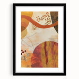 Abstract art print featuring textured, colorful foliage in autumn shades on an extra large canvas.