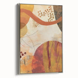 Landscape art painting depicting a colorful autumn scene on a framed canvas, ideal for living room decor.