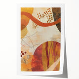 Extra large rolled canvas print featuring a floral design in autumn hues, ideal for art wall dining room.