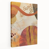 Large art on stretched canvas depicting a fall scene with warm orange and red leaves, ideal for kitchen wall decor.