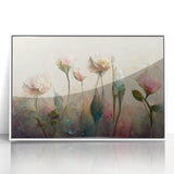 Romantic Floral Living Room Wall Art – Delicate Canvas Print