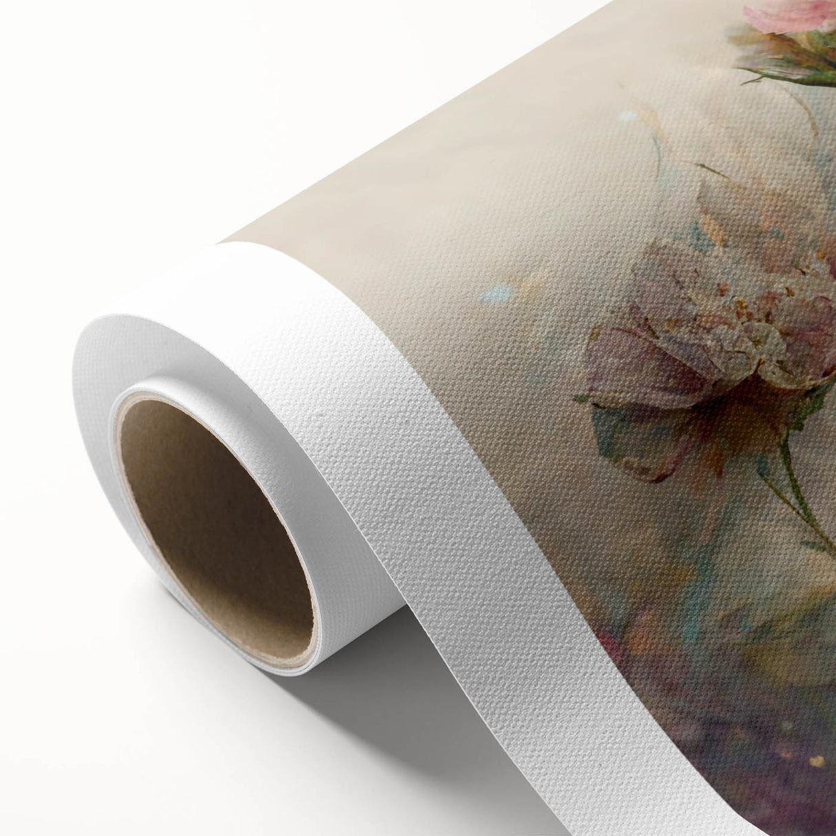 Romantic Floral Living Room Wall Art – Delicate Canvas Print