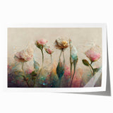 Romantic Floral Living Room Wall Art – Delicate Canvas Print