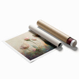 Romantic Floral Living Room Wall Art – Delicate Canvas Print