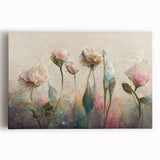 Romantic Floral Living Room Wall Art – Delicate Canvas Print