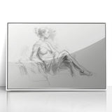 Framed abstract figurative wall art in white acrylic, showcasing vibrant colors and dynamic shapes, ideal for modern decor and artistic expression.