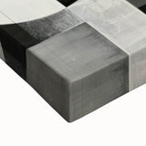 Close-up of a vibrant abstract minimalist wall art design on stretched canvas, showcasing fluid shapes and soft color gradients, ideal for modern decor.