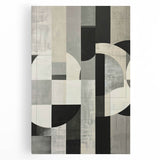 Abstract minimalist wall art canvas featuring soft pastel colors and geometric shapes, ideal for contemporary home decor, enhancing any living space with elegance.