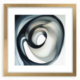Minimalist Abstract Wall Art – Swirling Black, Beige & Gray Canvas