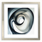 Minimalist Abstract Wall Art – Swirling Black, Beige & Gray Canvas