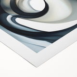 Minimalist Abstract Wall Art – Swirling Black, Beige & Gray Canvas